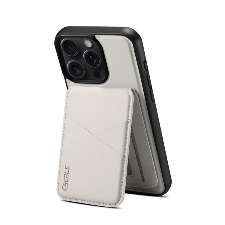For iPhone 14 Pro Max ESEBLE E3 Plain Texture Card Slots MagSafe RFID Leather Case(Ivory) - iPhone 14 Pro Max Cases by ESEBLE | Online Shopping UK | buy2fix