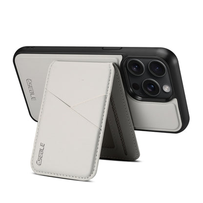 For iPhone 15 ESEBLE E3 Plain Texture Card Slots MagSafe RFID Leather Case(Ivory) - iPhone 15 Cases by ESEBLE | Online Shopping UK | buy2fix