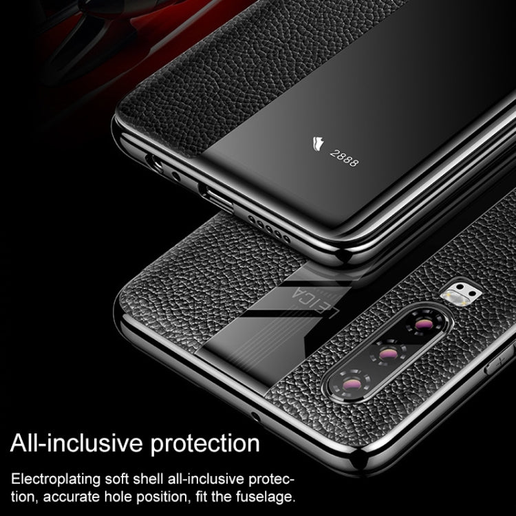 For Huawei P30 Pro Genuine Leather Smart Flip Protective Case(Red) - Huawei Cases by buy2fix | Online Shopping UK | buy2fix