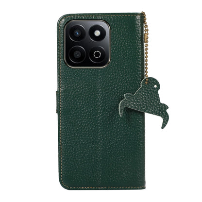 For Honor Play 60 Plus Genuine Leather Litchi Texture RFID Leather Phone Case(Green) - Honor Cases by buy2fix | Online Shopping UK | buy2fix