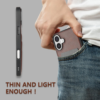 For iPhone 16 AZNS K1 Series Card Slot Business Phone Case(Pink) by AZNS