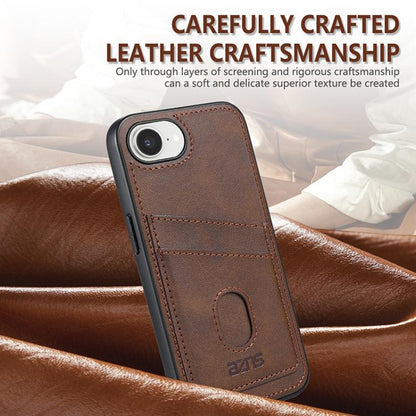 For iPhone 16e AZNS K1 Series Card Slot Business Phone Case(Brown) - iPhone 16e Cases by AZNS | Online Shopping UK | buy2fix