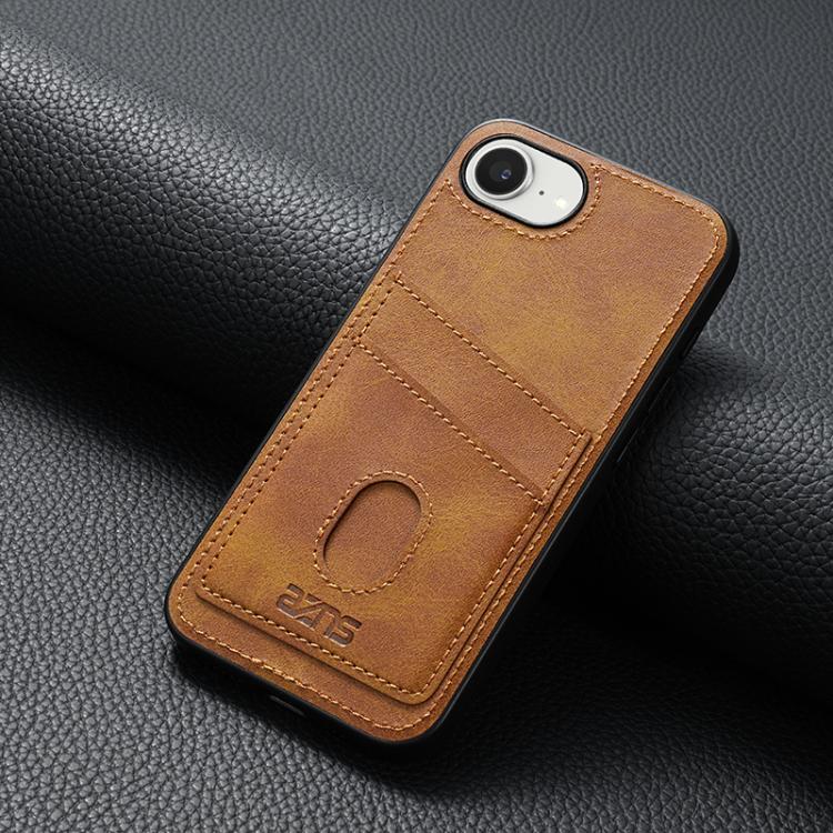 For iPhone 16e AZNS K1 Series Card Slot Business Phone Case(Yellow) - iPhone 16e Cases by AZNS | Online Shopping UK | buy2fix