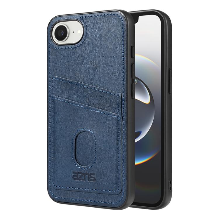 For iPhone 16e AZNS K1 Series Card Slot Business Phone Case(Blue) - iPhone 16e Cases by AZNS | Online Shopping UK | buy2fix