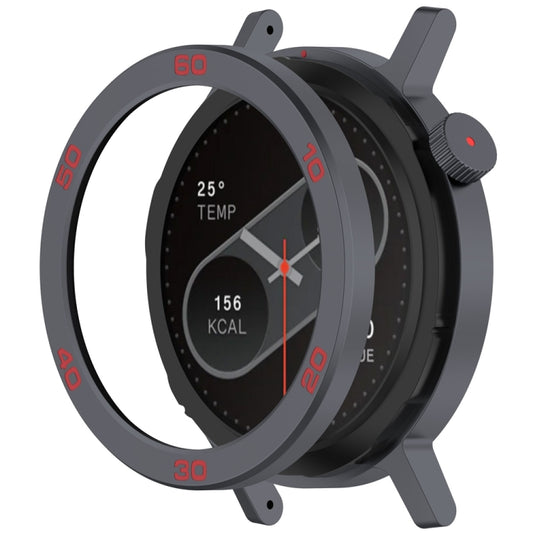 For CMF Watch Pro 2 Smart Watch Metal Bezel Number Ring Frame(Grey Red) - Watch Case by buy2fix | Online Shopping UK | buy2fix