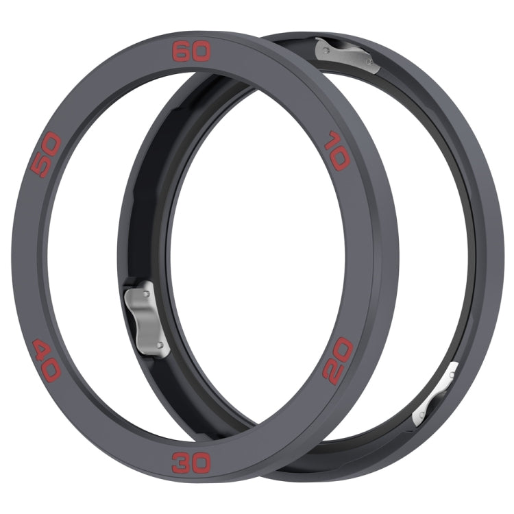 For CMF Watch Pro 2 Smart Watch Metal Bezel Number Ring Frame(Grey Red) - Watch Case by buy2fix | Online Shopping UK | buy2fix