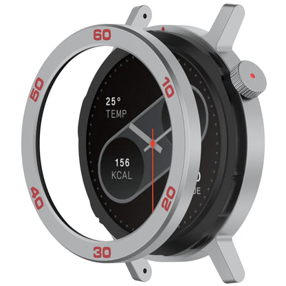 For CMF Watch Pro 2 Smart Watch Metal Bezel Number Ring Frame(Silver Red) - Watch Case by buy2fix | Online Shopping UK | buy2fix