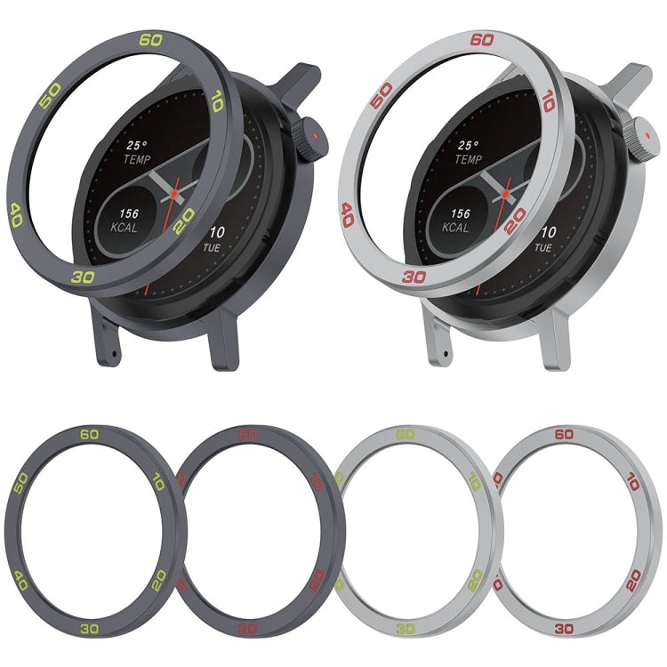 For CMF Watch Pro 2 Smart Watch Metal Bezel Number Ring Frame(Silver Red) - Watch Case by buy2fix | Online Shopping UK | buy2fix