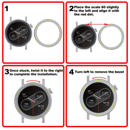 For CMF Watch Pro 2 Smart Watch Metal Bezel Number Ring Frame(Grey Red) - Watch Case by buy2fix | Online Shopping UK | buy2fix