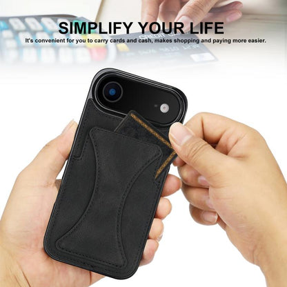 For iPhone Air Ultra-thin Shockproof Phone Protective Case with Holder(Black) - iPhone Air Cases by buy2fix | Online Shopping UK | buy2fix