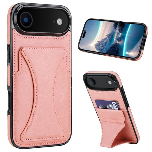 For iPhone Air Ultra-thin Shockproof Phone Protective Case with Holder(Rose Gold) - iPhone Air Cases by buy2fix | Online Shopping UK | buy2fix