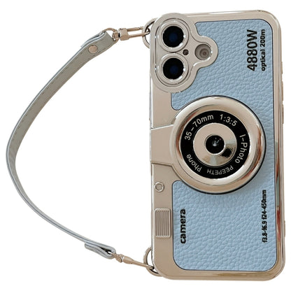 For iPhone 16 Plus Camera Style Phone Case(Sky Blue) by buy2fix