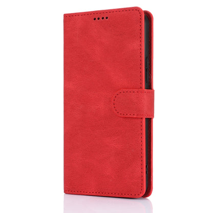 For Samsung Galaxy S25 5G Fantasy Skin-feel Calfskin Texture Leather Phone Case(Red) - Galaxy S25 5G Cases by buy2fix | Online Shopping UK | buy2fix