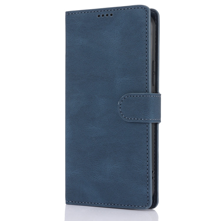 For Samsung Galaxy S25+ 5G Fantasy Skin-feel Calfskin Texture Leather Phone Case(Blue) by buy2fix
