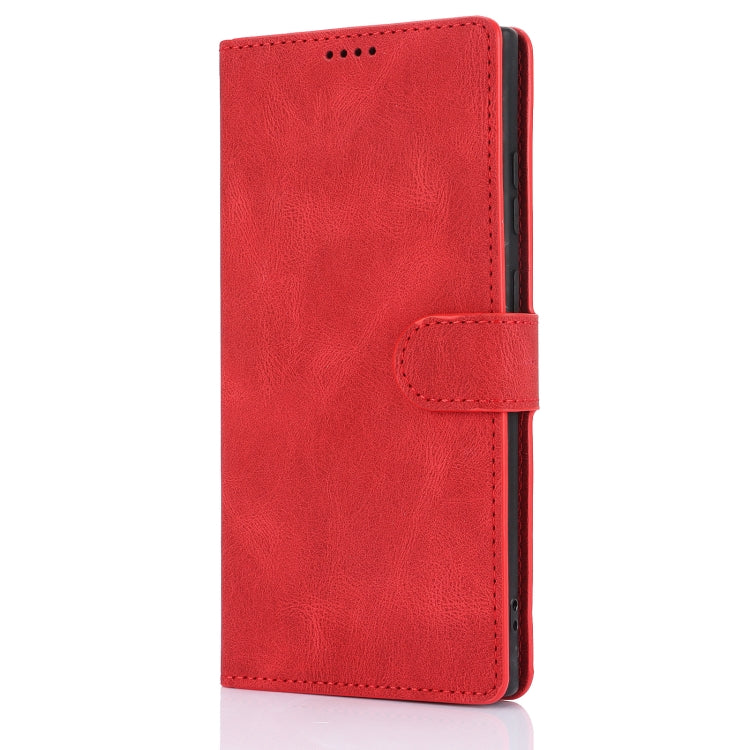 For Samsung Galaxy S25 Ultra 5G Fantasy Skin-feel Calfskin Texture Leather Phone Case(Red) - Galaxy S25 Ultra 5G Cases by buy2fix | Online Shopping UK | buy2fix