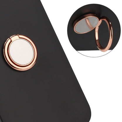 For iPhone 16 Pro Max Matte Ring Holder TPU Phone Case(Rose Gold) - iPhone 16 Pro Max Cases by buy2fix | Online Shopping UK | buy2fix