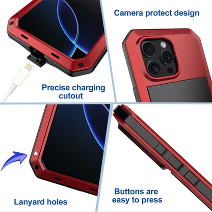 For iPhone 16 Pro Max Shockproof IP54 Life Waterproof Phone Case(Red) - iPhone 16 Pro Max Cases by buy2fix | Online Shopping UK | buy2fix