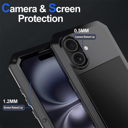 For iPhone 16 Plus Shockproof IP54 Life Waterproof Phone Case(Black) by buy2fix