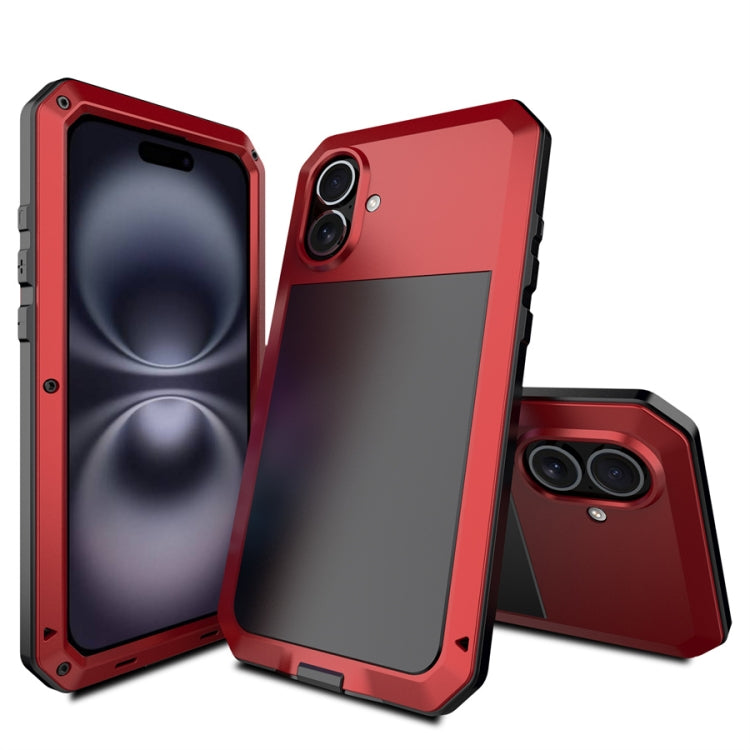 For iPhone 16 Plus Shockproof IP54 Life Waterproof Phone Case(Red) - iPhone 16 Plus Cases by buy2fix | Online Shopping UK | buy2fix