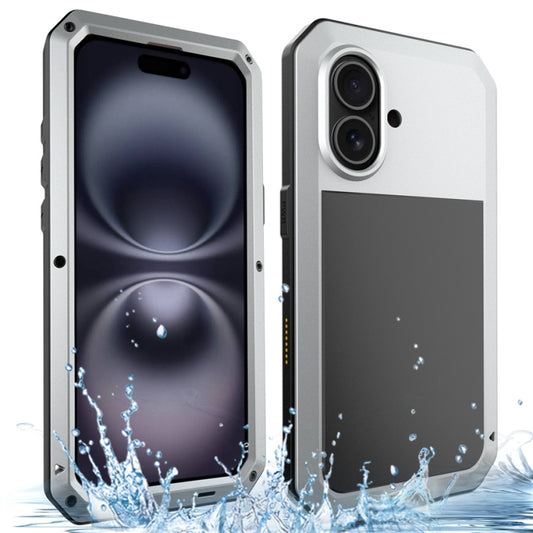 For iPhone 16 Shockproof IP54 Life Waterproof Phone Case(Silver) by buy2fix