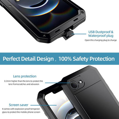 For iPhone 16e Shockproof IP54 Life Waterproof Phone Case(Black) - iPhone 16e Cases by buy2fix | Online Shopping UK | buy2fix