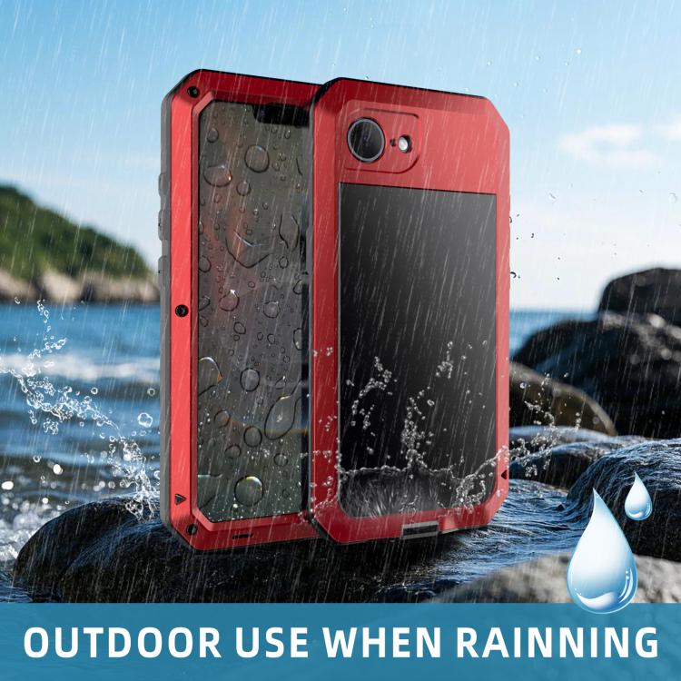 For iPhone 16e Shockproof IP54 Life Waterproof Phone Case(Red) - iPhone 16e Cases by buy2fix | Online Shopping UK | buy2fix