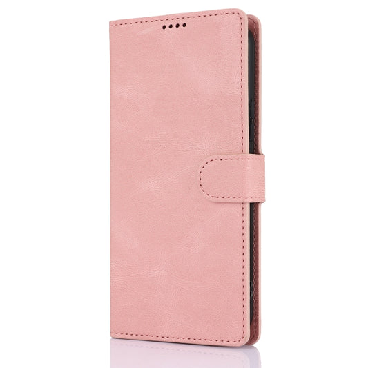 For iPhone 16 Plus Fantasy Skin-feel Calfskin Texture Leather Phone Case(Pink) by buy2fix