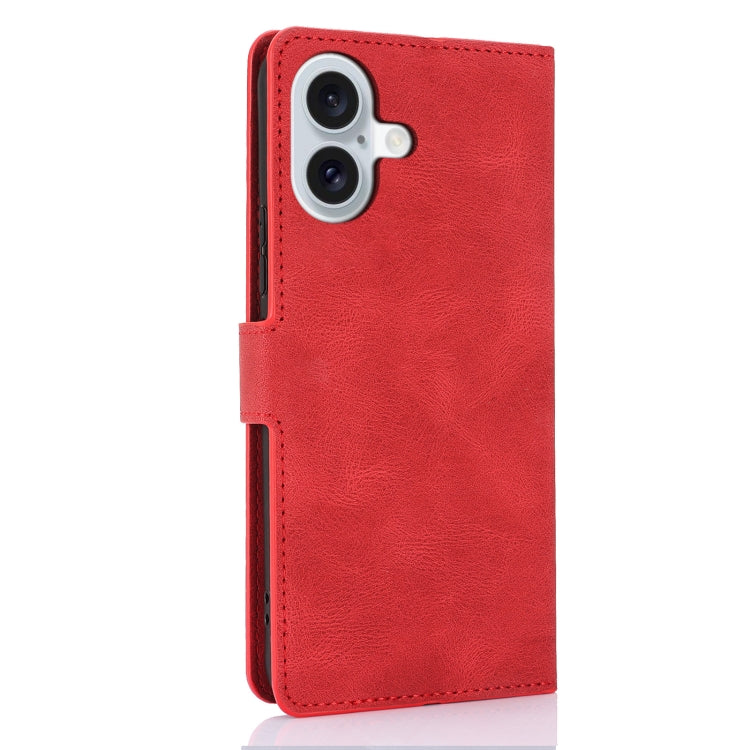 For iPhone 16 Plus Fantasy Skin-feel Calfskin Texture Leather Phone Case(Red) - iPhone 16 Plus Cases by buy2fix | Online Shopping UK | buy2fix