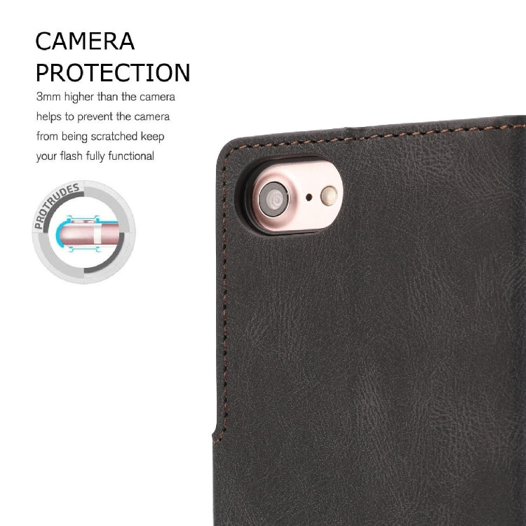 For iPhone 16e Fantasy Skin-feel Calfskin Texture Leather Phone Case(Black) - iPhone 16e Cases by buy2fix | Online Shopping UK | buy2fix