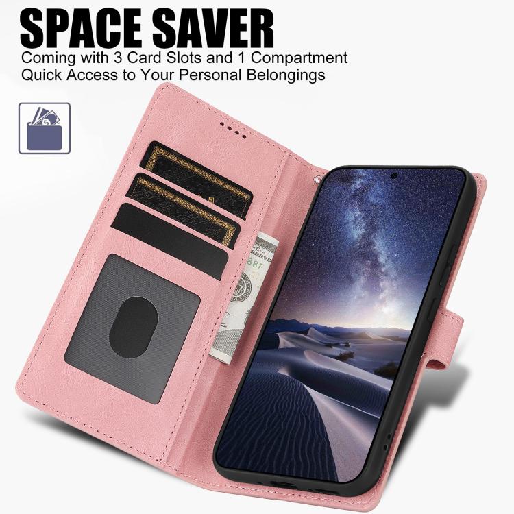 For iPhone Air Fantasy Skin-feel Calfskin Texture Leather Phone Case(Pink) - iPhone Air Cases by buy2fix | Online Shopping UK | buy2fix