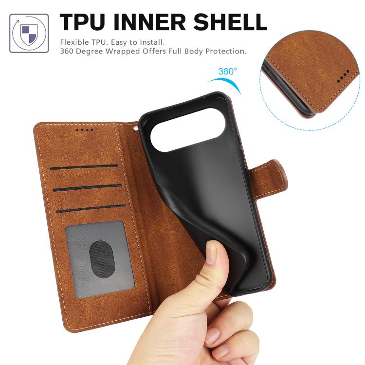 For iPhone Air Fantasy Skin-feel Calfskin Texture Leather Phone Case(Brown) - iPhone Air Cases by buy2fix | Online Shopping UK | buy2fix