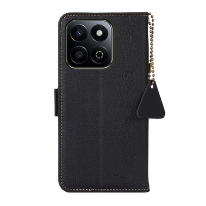 For Honor Play 60 Plus / 200 Smart Side-Magnetic TJ Genuine Leather RFID Phone Case(Black) - Honor Cases by buy2fix | Online Shopping UK | buy2fix