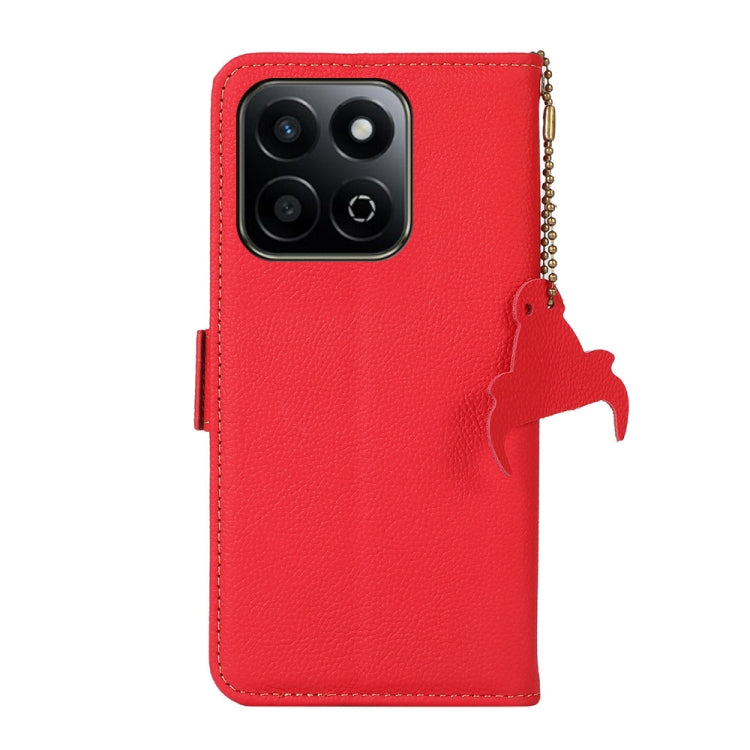 For Honor Play 60 Plus / 200 Smart Side-Magnetic TJ Genuine Leather RFID Phone Case(Red) - Honor Cases by buy2fix | Online Shopping UK | buy2fix