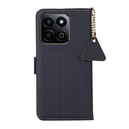 For Honor Play 60 Plus / 200 Smart Side-Magnetic TJ Genuine Leather RFID Phone Case(Blue) - Honor Cases by buy2fix | Online Shopping UK | buy2fix