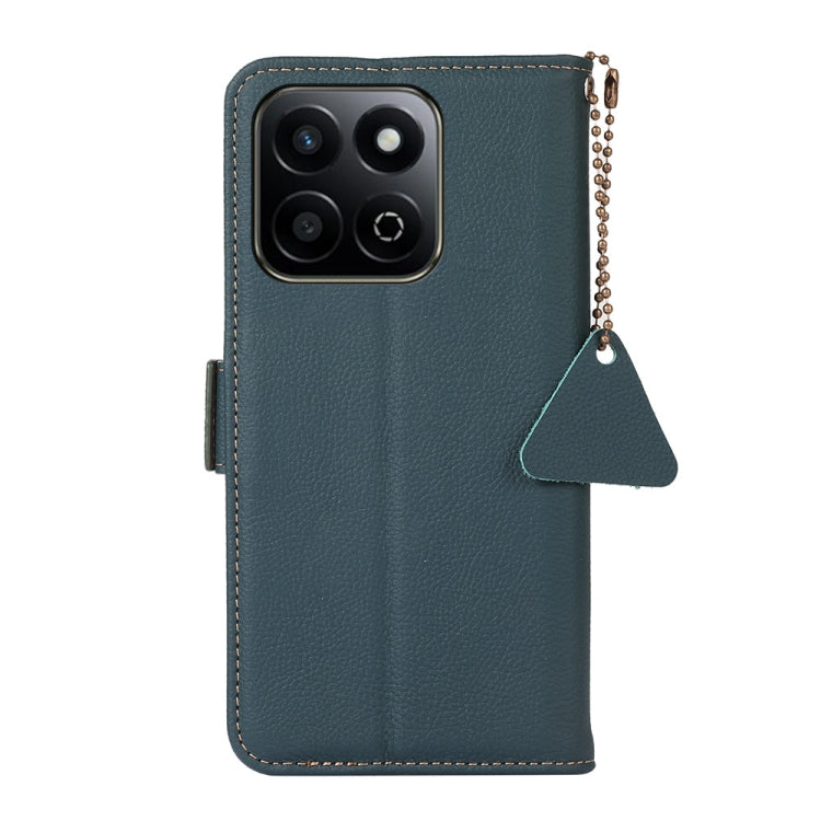 For Honor Play 60 Plus / 200 Smart Side-Magnetic TJ Genuine Leather RFID Phone Case(Green) - Honor Cases by buy2fix | Online Shopping UK | buy2fix