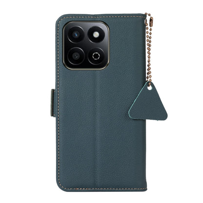 For Honor Play 60 Plus / 200 Smart Side-Magnetic TJ Genuine Leather RFID Phone Case(Green) - Honor Cases by buy2fix | Online Shopping UK | buy2fix