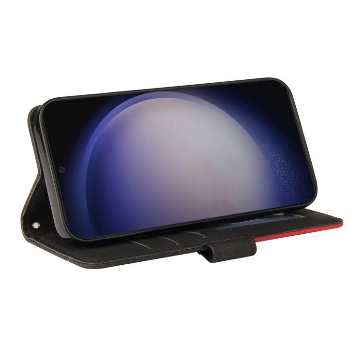 For Samsung Galaxy S25 / S24 5G Dual-color Splicing Flip Leather Phone Case(Black) by buy2fix