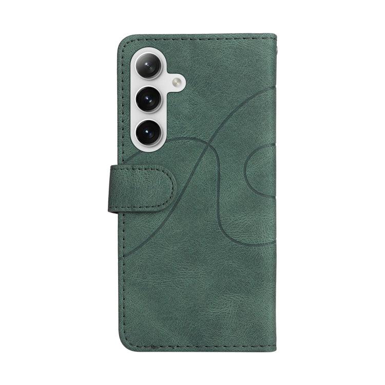 For Samsung Galaxy S25 / S24 5G Dual-color Splicing Flip Leather Phone Case(Green) - Galaxy S25 5G Cases by buy2fix | Online Shopping UK | buy2fix