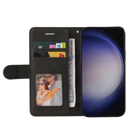 For Samsung Galaxy S25+ / S24+ 5G Dual-color Splicing Flip Leather Phone Case(Black) by buy2fix