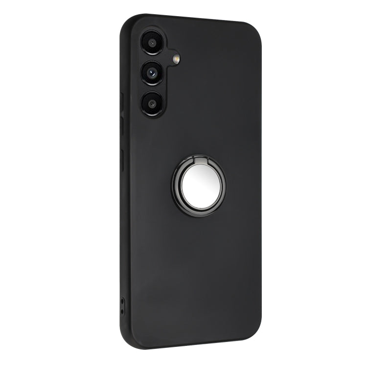 For Samsung Galaxy S25+ 5G Matte Ring Holder TPU Phone Case(Black) by buy2fix
