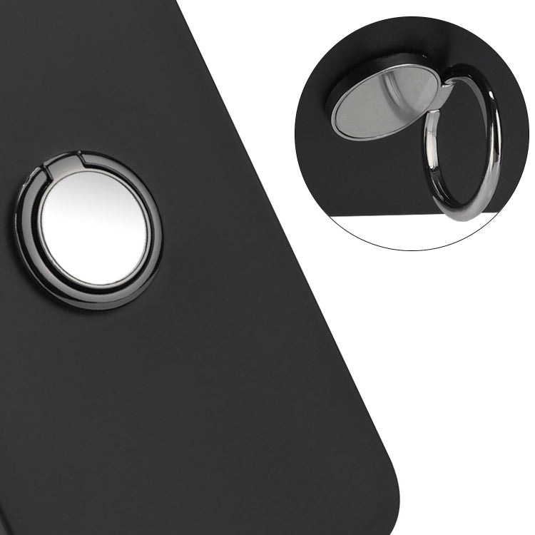 For Samsung Galaxy S25+ 5G Matte Ring Holder TPU Phone Case(Black) by buy2fix