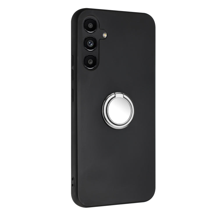 For Samsung Galaxy S25+ 5G Matte Ring Holder TPU Phone Case(Silver) by buy2fix