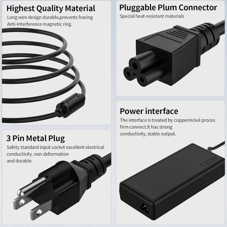 135W 20V 6.75A Laptop Notebook Power Adapter For Lenovo USB Jack, Plug:AU Plug - For Lenovo by buy2fix | Online Shopping UK | buy2fix