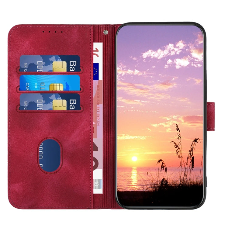 For Samsung Galaxy S25 5G Elephant Head Embossed Phone Leather Case with Lanyard(Rose Red) by buy2fix