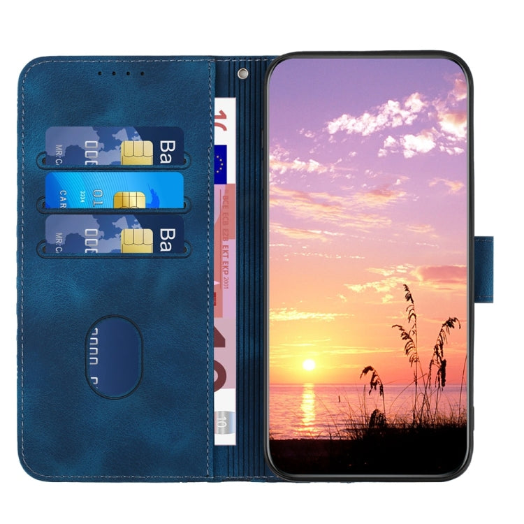 For Samsung Galaxy S25 Ultra 5G Elephant Head Embossed Phone Leather Case with Lanyard(Royal Blue) by buy2fix