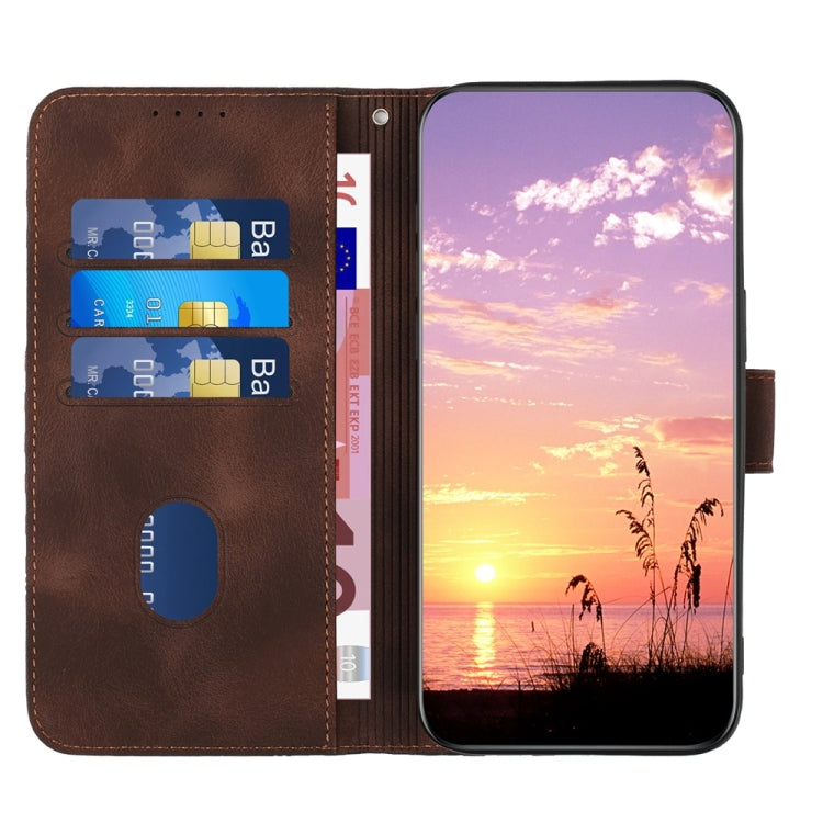 For Samsung Galaxy S25 Ultra 5G Elephant Head Embossed Phone Leather Case with Lanyard(Coffee) by buy2fix