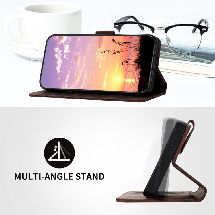 For Samsung Galaxy S25 Ultra 5G Elephant Head Embossed Phone Leather Case with Lanyard(Coffee) by buy2fix