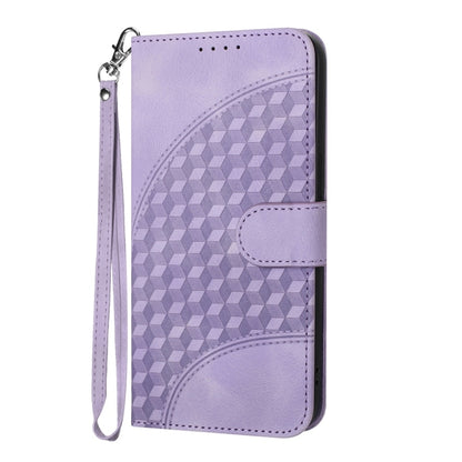 For Samsung Galaxy S25 Ultra 5G Elephant Head Embossed Phone Leather Case with Lanyard(Light Purple) by buy2fix