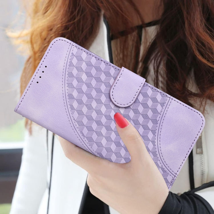 For Samsung Galaxy S25 Ultra 5G Elephant Head Embossed Phone Leather Case with Lanyard(Light Purple) by buy2fix
