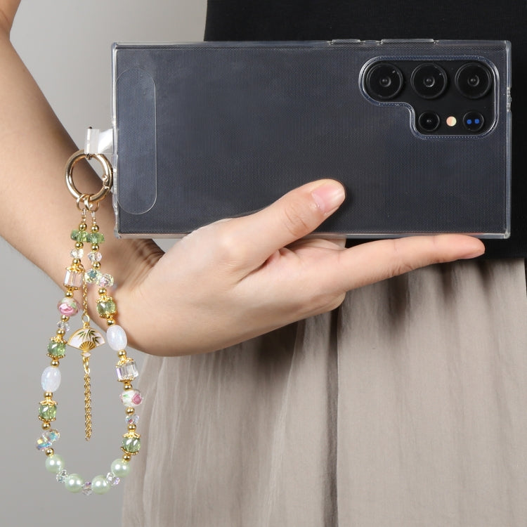 Mobile Phone Anti-lost Hand-fan Bead Chain Short Lanyard(Green) - Lanyards & Wrist Straps by buy2fix | Online Shopping UK | buy2fix